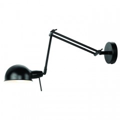 WALL LAMP HELM BLACK METAL 